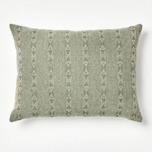 Threshold™ Studio McGee Oversized Woven Striped Lumbar Throw Pillow Sage